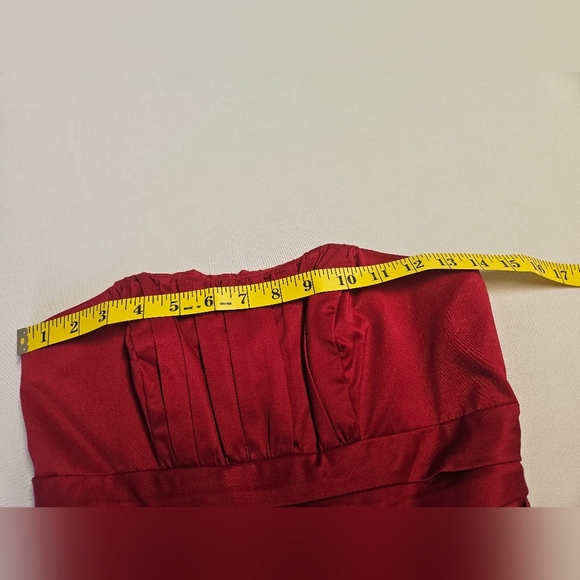 David's Bridal /Women's Red Apple Strapless Dress 2 Elegant, Cocktail, - Picture 4 of 8